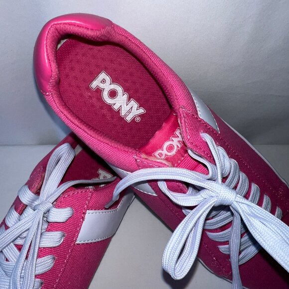 Women's Pony Pink and White Top Star Lo-Core Canvas Sneakers, Size 8.5, EC! - Picture 5 of 12